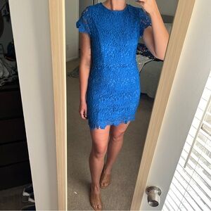 Lulu’s Paramour Royal Blue Lace Backless Bodycon Dress